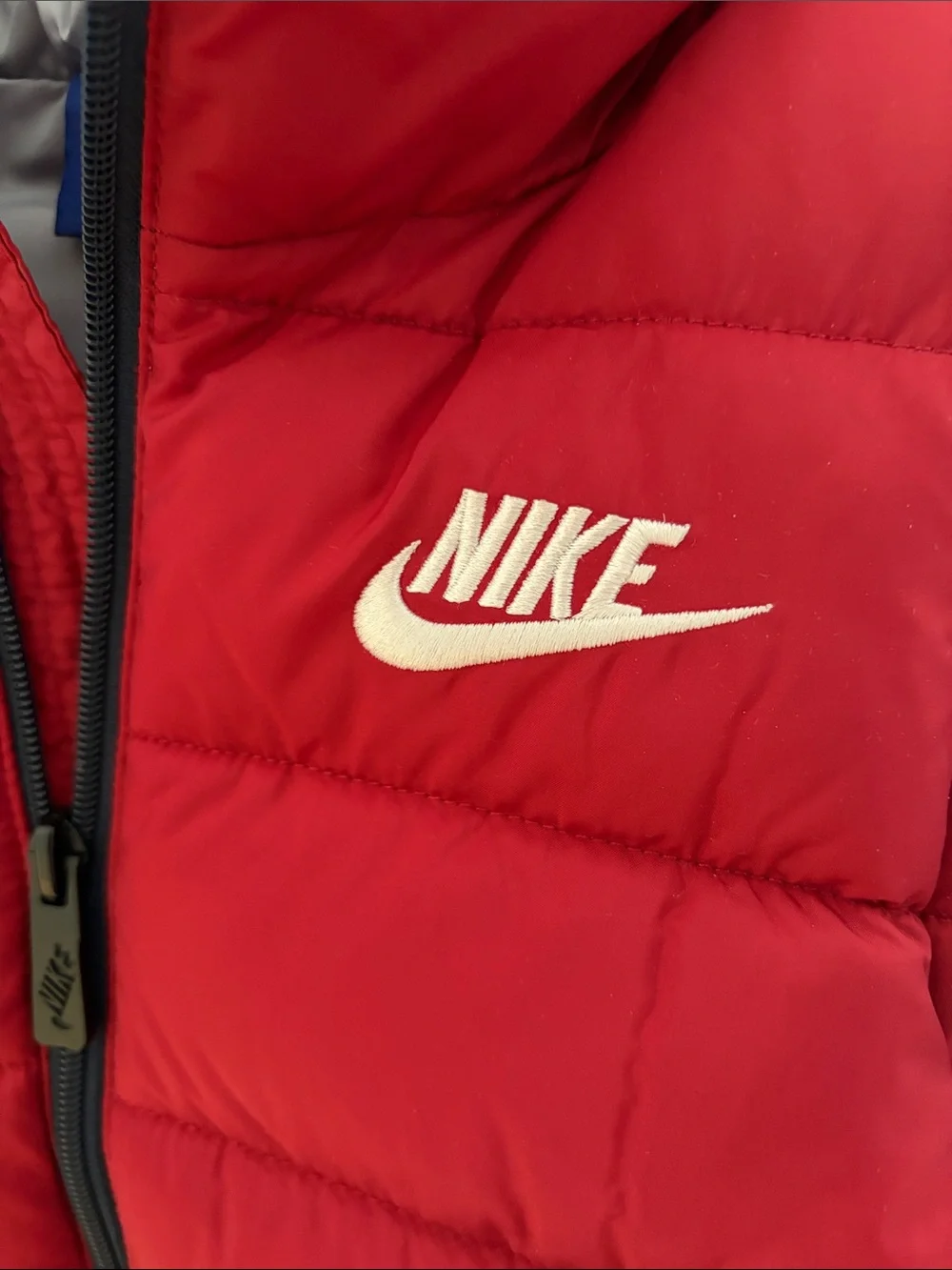Nike kids red puffer vest jacket